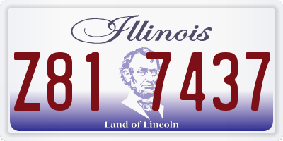IL license plate Z817437