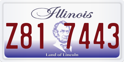 IL license plate Z817443
