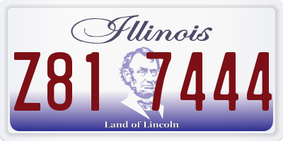 IL license plate Z817444