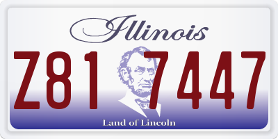 IL license plate Z817447