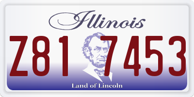 IL license plate Z817453