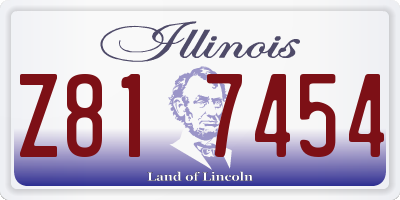 IL license plate Z817454
