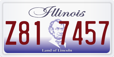 IL license plate Z817457