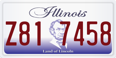 IL license plate Z817458