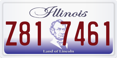 IL license plate Z817461