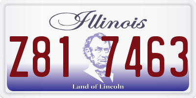 IL license plate Z817463