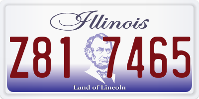 IL license plate Z817465