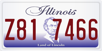 IL license plate Z817466