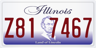 IL license plate Z817467
