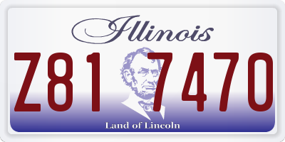 IL license plate Z817470