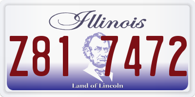 IL license plate Z817472
