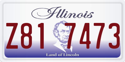 IL license plate Z817473