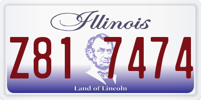 IL license plate Z817474