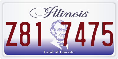 IL license plate Z817475