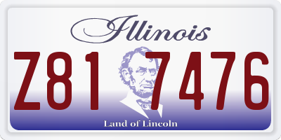 IL license plate Z817476