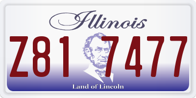 IL license plate Z817477
