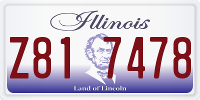 IL license plate Z817478