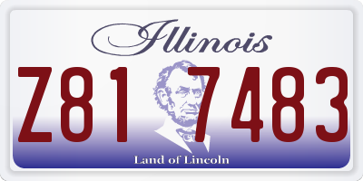 IL license plate Z817483
