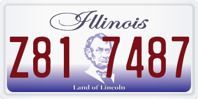 IL license plate Z817487