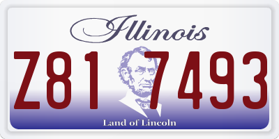 IL license plate Z817493