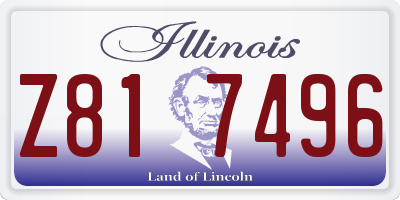 IL license plate Z817496