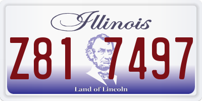 IL license plate Z817497