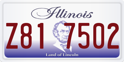 IL license plate Z817502