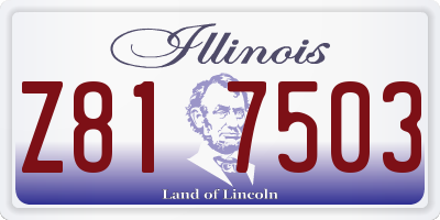 IL license plate Z817503