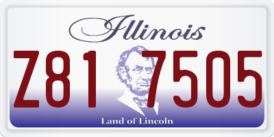 IL license plate Z817505