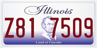IL license plate Z817509