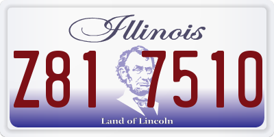 IL license plate Z817510