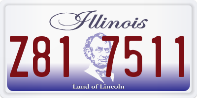 IL license plate Z817511
