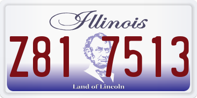 IL license plate Z817513