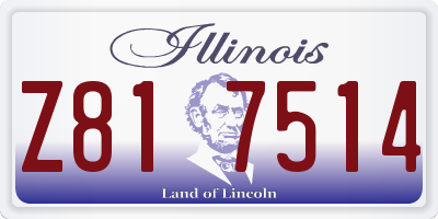 IL license plate Z817514