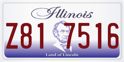 IL license plate Z817516