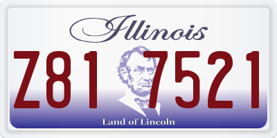 IL license plate Z817521