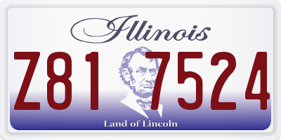 IL license plate Z817524