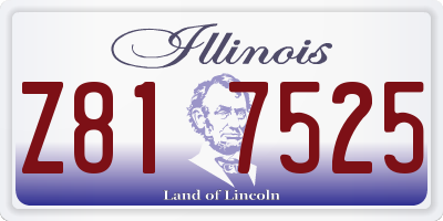 IL license plate Z817525