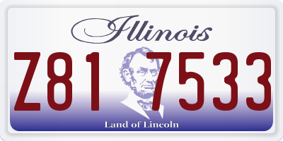 IL license plate Z817533