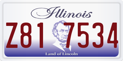 IL license plate Z817534