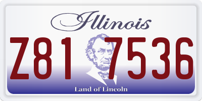 IL license plate Z817536