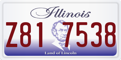 IL license plate Z817538