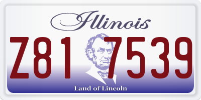 IL license plate Z817539