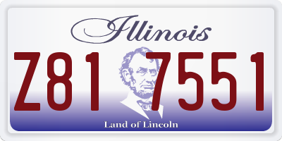 IL license plate Z817551