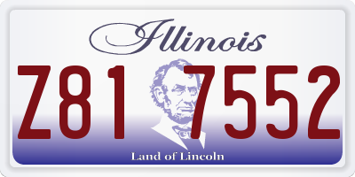 IL license plate Z817552