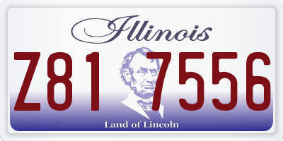 IL license plate Z817556
