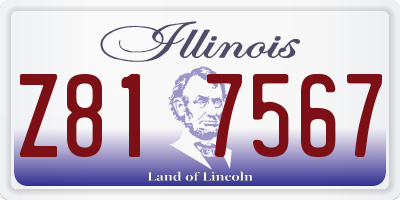 IL license plate Z817567