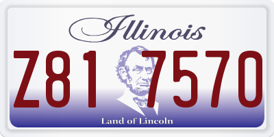 IL license plate Z817570