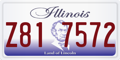 IL license plate Z817572