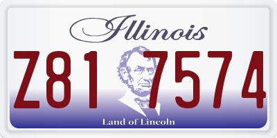 IL license plate Z817574